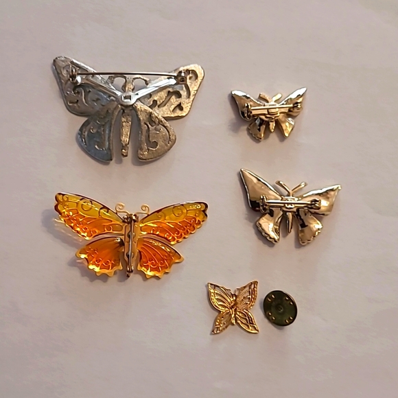 Lot Vtg. Butterfly Brooches/Pins - Picture 5 of 11